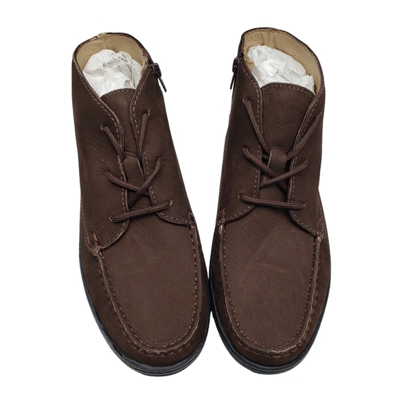 Marc Joseph | NIB West Houston Bootie Brown Nobuck Lace Up Leather Boots Boy 5.5 - Picture 8 of 15